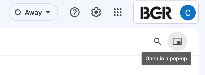 Keep chatting in a pop-up while you use Gmail.