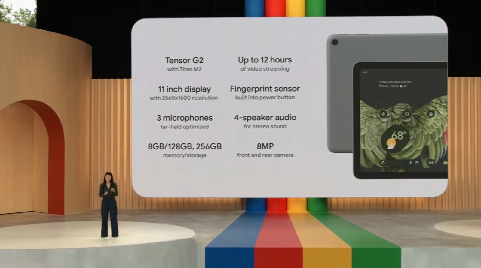 Pixel Tablet specs unveiled at I/O 2023.