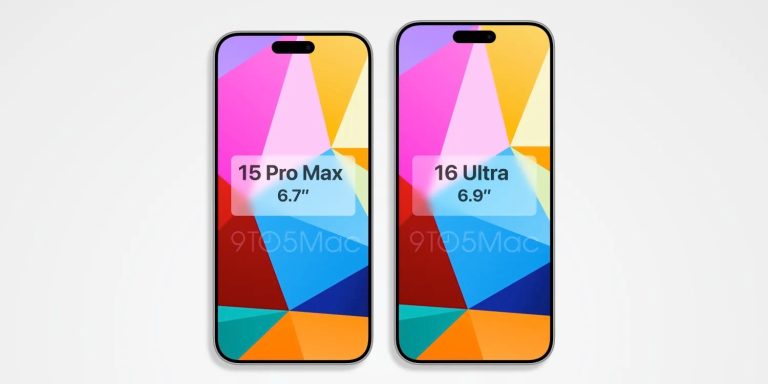 Renders based on leaked iPhone 15 Pro Max and iPhone 16 Pro Max (Ultra) designs.