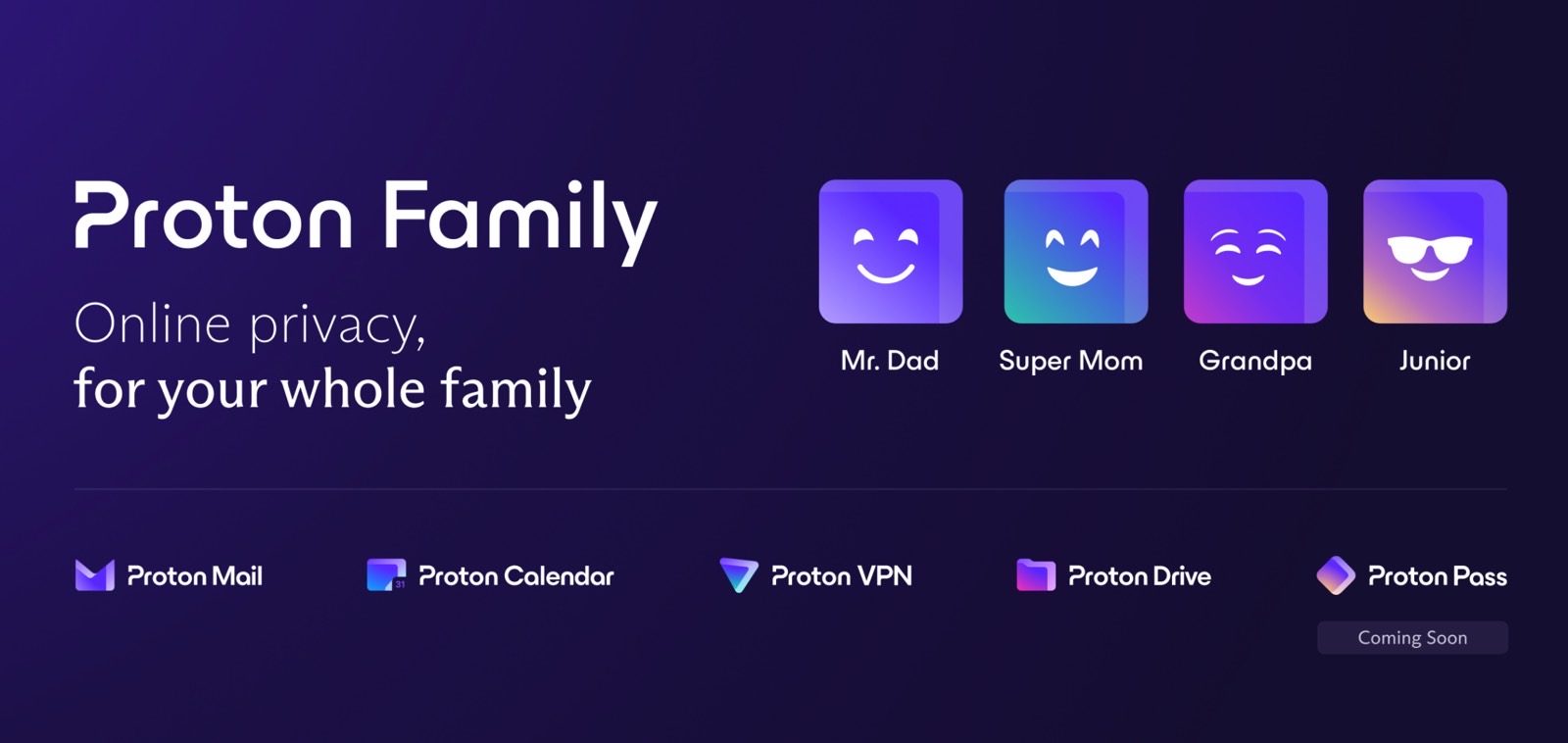Proton Family Plan apps.