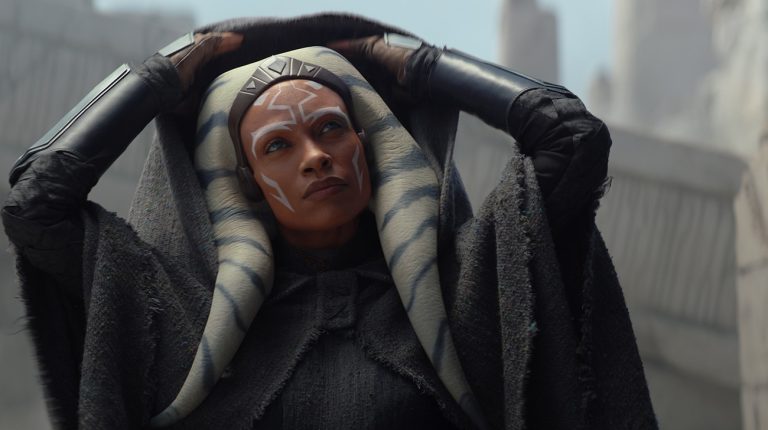 Rosario Dawson as Ahsoka Tano in Ahsoka.