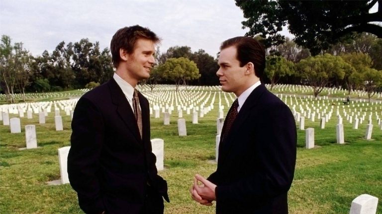 Peter Krause and Michael C. Hall in Six Feet Under.