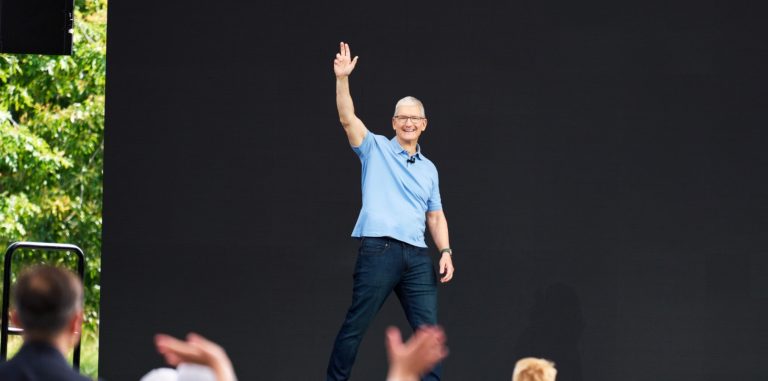 Tim Cook, PDG d'Apple, avant le coup d'envoi du discours d'ouverture de la WWDC 2023