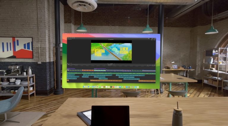 Apple Vision Pro sebagai tampilan Mac.