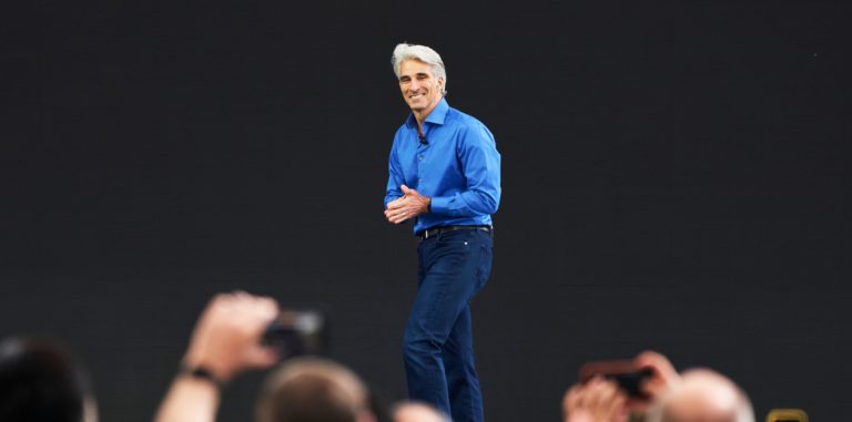 Apple executive Craig Federighi before WWDC 2023 keynote kicked off