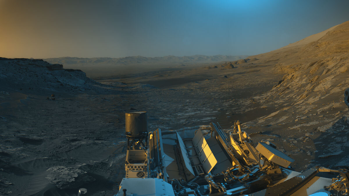 Mount Sharp mars postcard