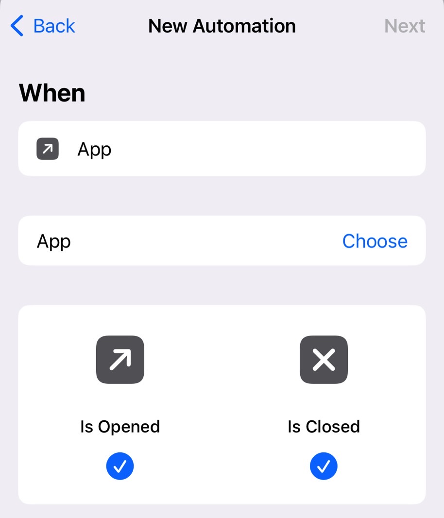 Select both app behaviors.