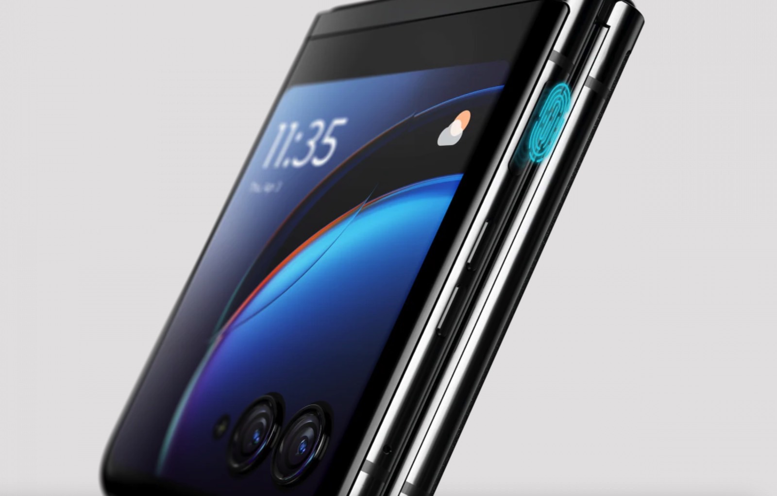 Motorola Razr Plus side fingerprint sensor.