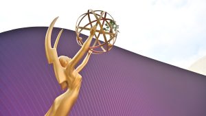 A view of the Emmy Statue at the press preview for the 74th Primetime Emmy Awards.