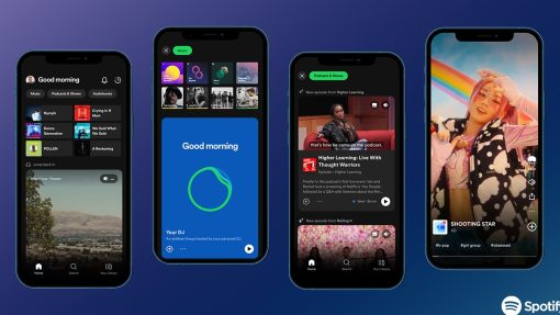 Spotify UI on mobile.