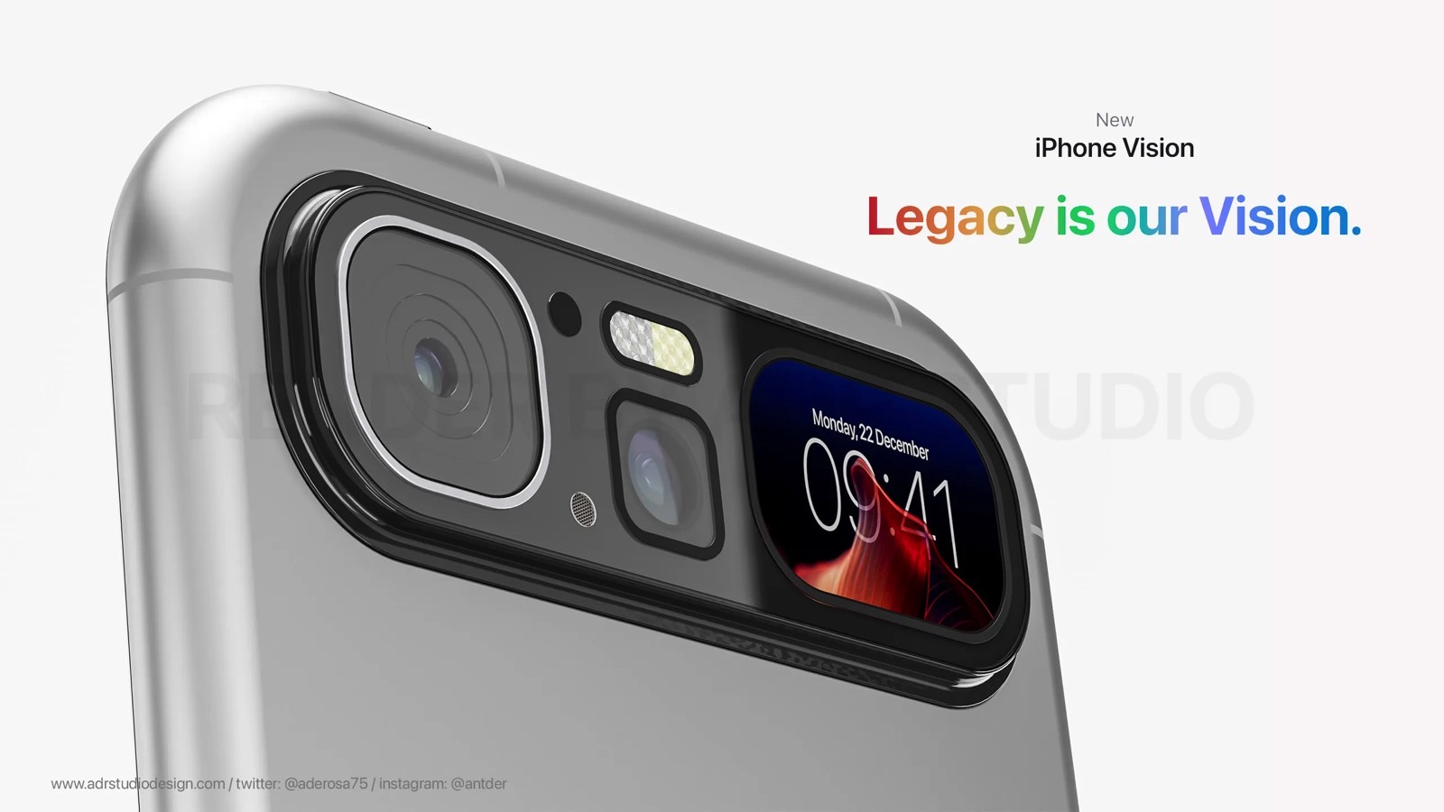 Liquid Lens camera system and rear-facing display.