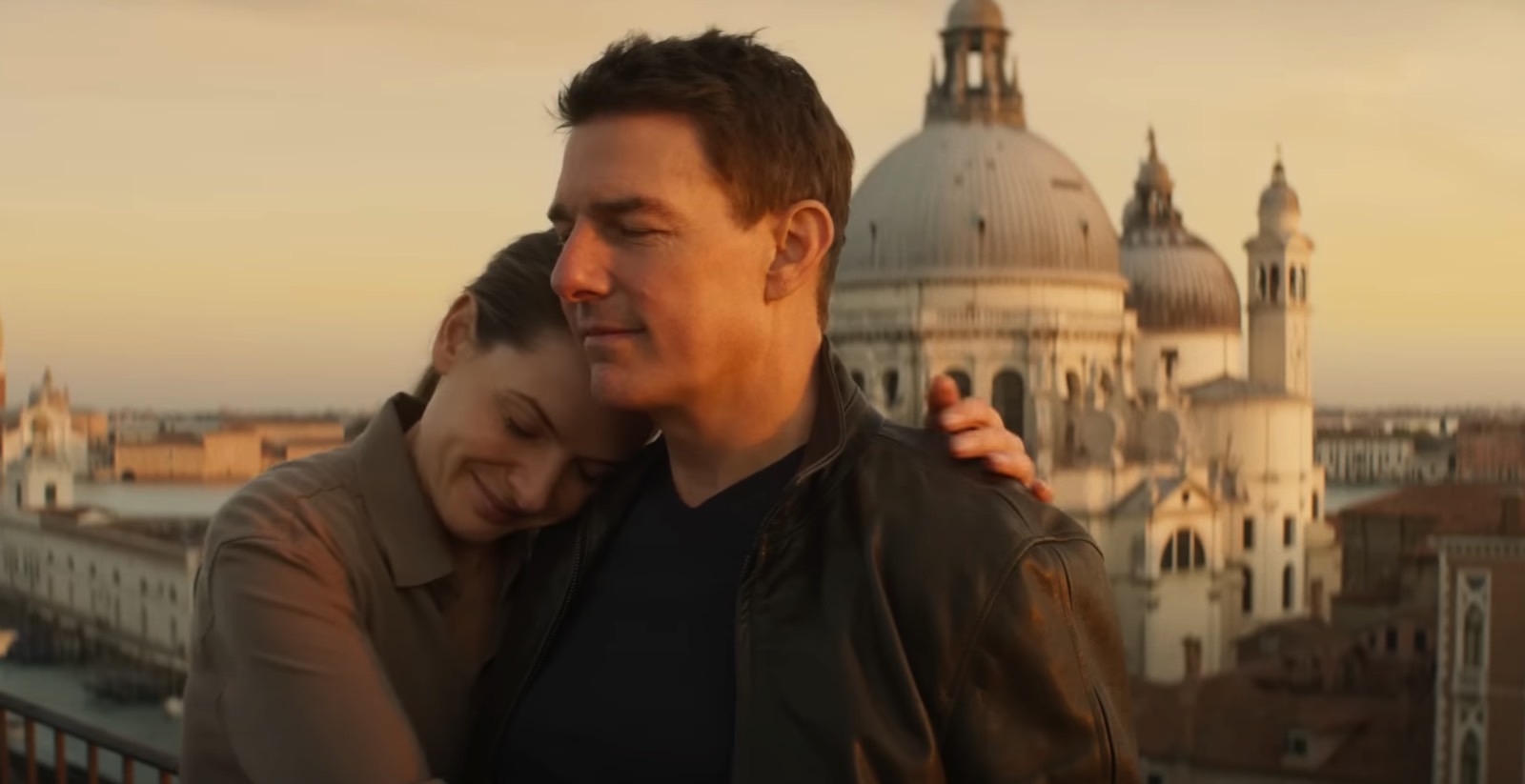 Ilsa Faust (Rebecca Ferguson) and Ethan Hunt (Tom Cruise) in Mission: Impossible - Dead Reckoning Part One trailer.