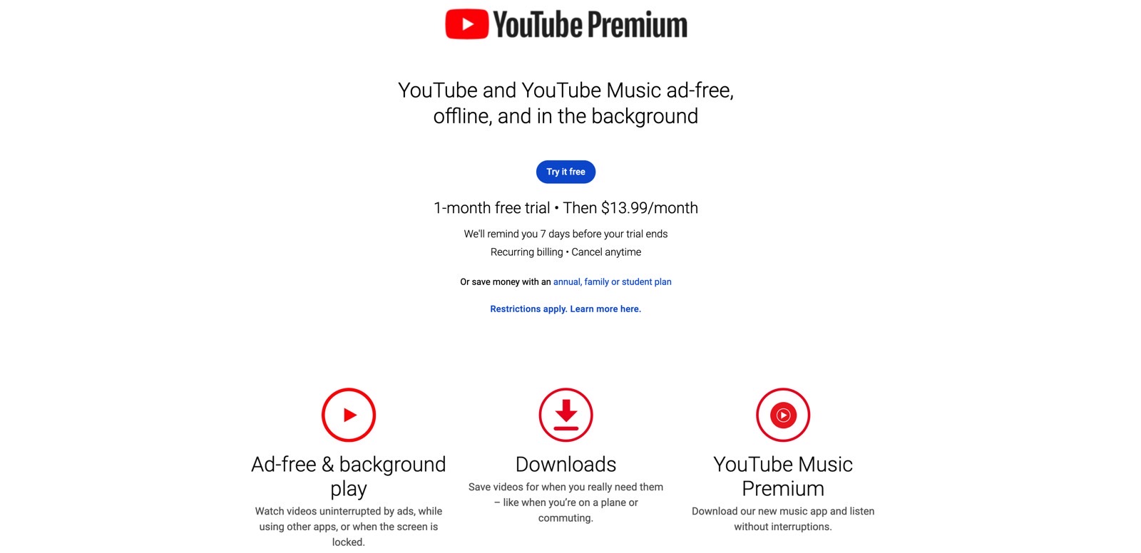 YouTube Premium mid-July 2023 price hike.