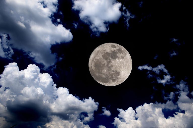 supermoon in the sky