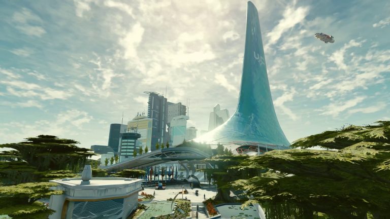 The city of New Atlantis in Starfield.