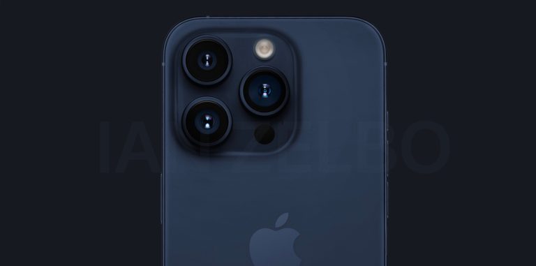 iPhone 15 Pro in dark blue