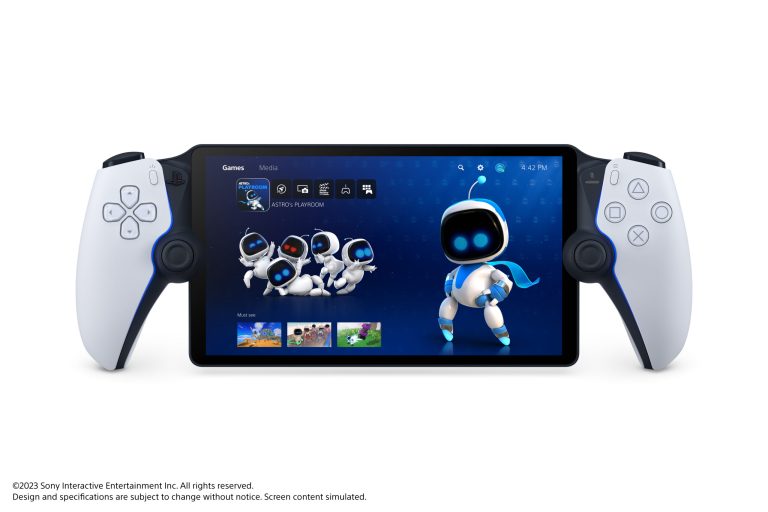 PlayStation Portal handheld console accessory.