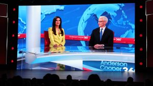 CNN hosts Kaitlan Collins and Anderson Cooper
