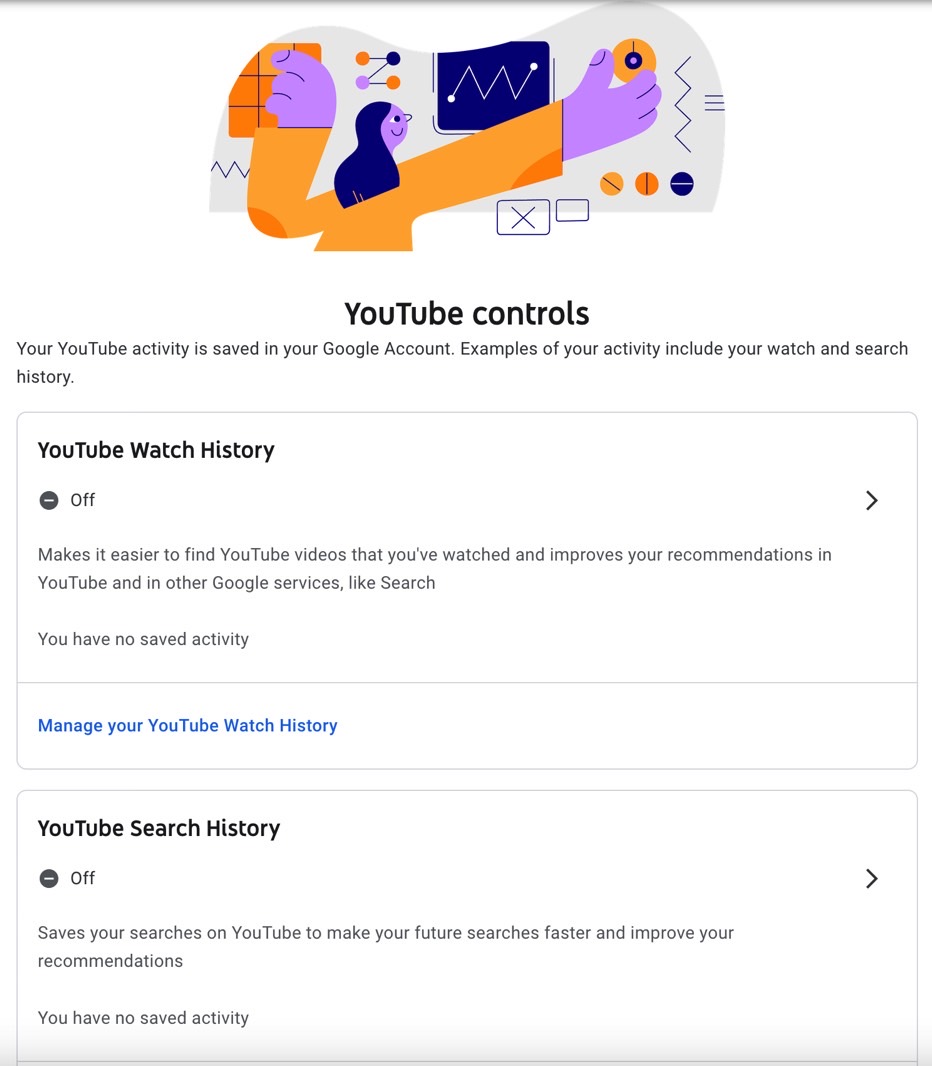 How to turn off discount your search history on youtube