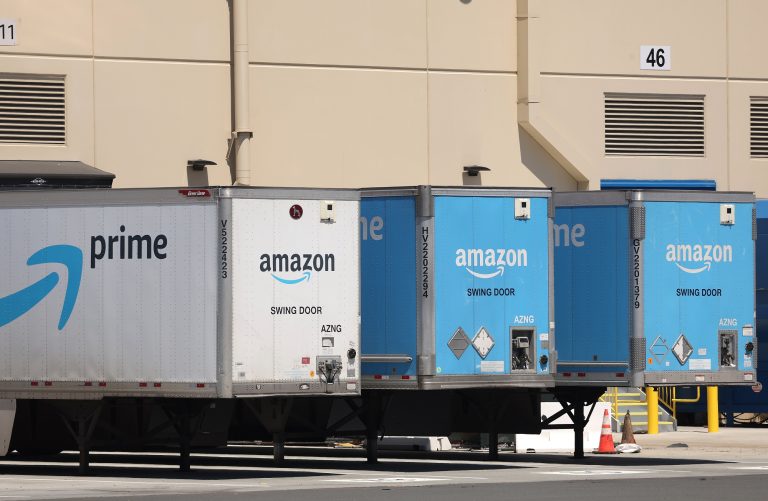 Amazon Prime delivery trucks