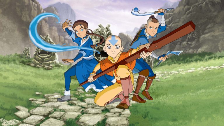 Katara, Aang, and Sokka in Avatar: The Last Airbender.