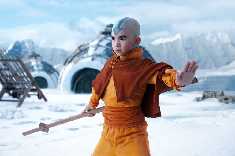 Gordon Cormier as Aang in episode 101 of Avatar: The Last Airbender.