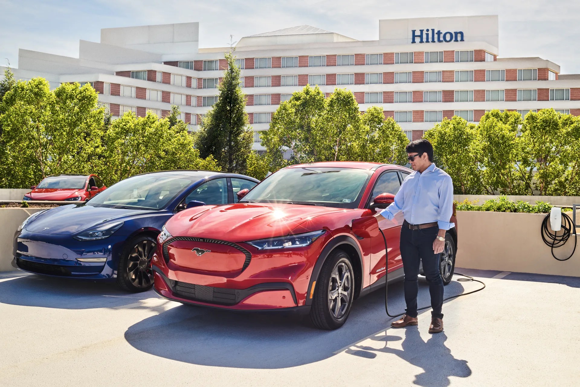 Hilton will install 20,000 Tesla chargers at its hotels to attract EV owners