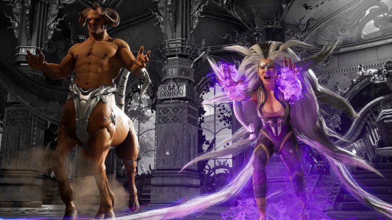 Sindel and Motaro in Mortal Kombat 1.