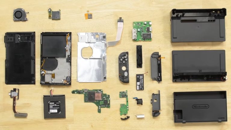 A screenshot from iFixit's Nintendo Switch teardown.