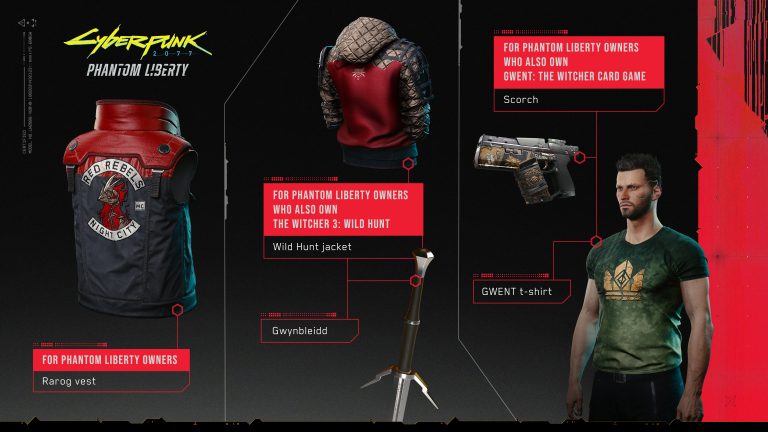 Preorder bonuses for Cyberpunk 2077: Phantom Liberty.