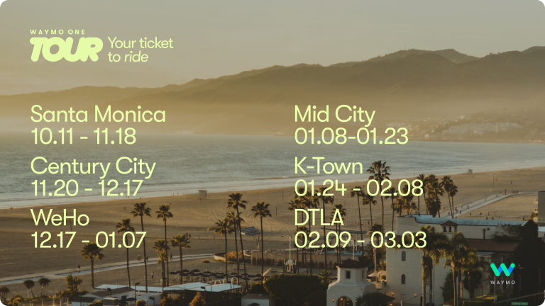 Waymo Los Angeles tour dates