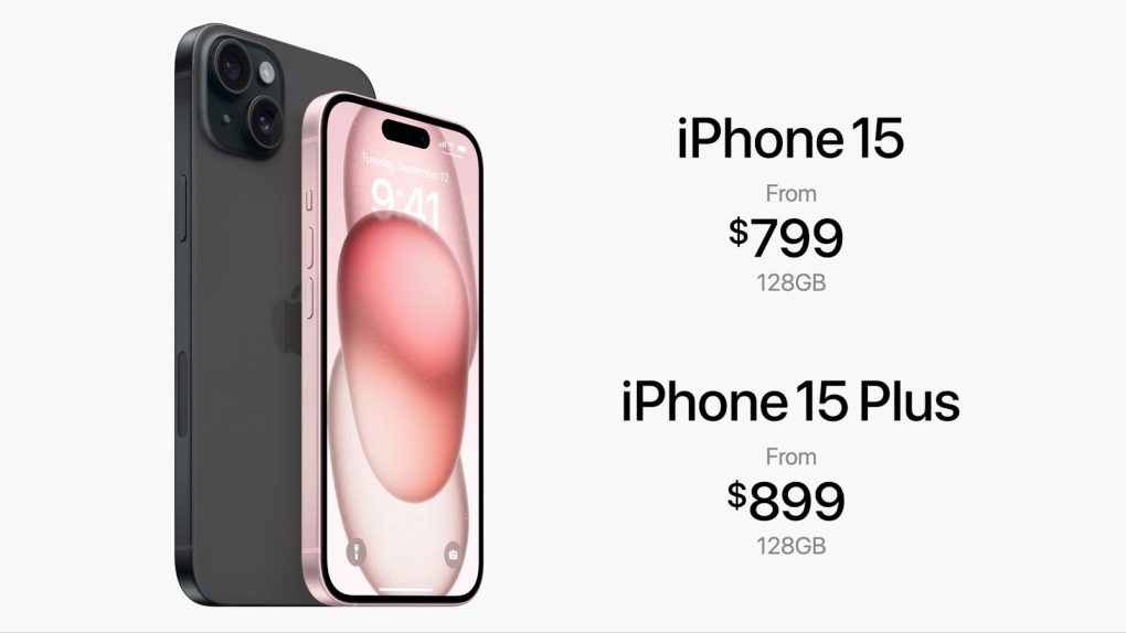 Apple's US prices for iPhone Apple's US prices for iPhone 15 and 15 Plus.15 and 15 Plus.