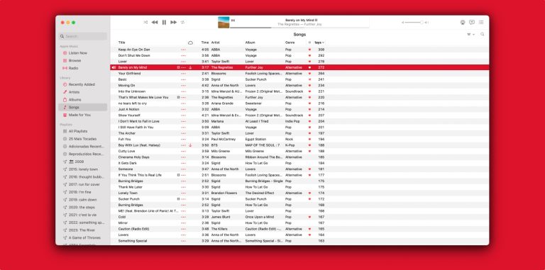 macOS Sonoma Music app