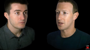 Lex Fridman interviewing Mark Zuckerberg in the Metaverse