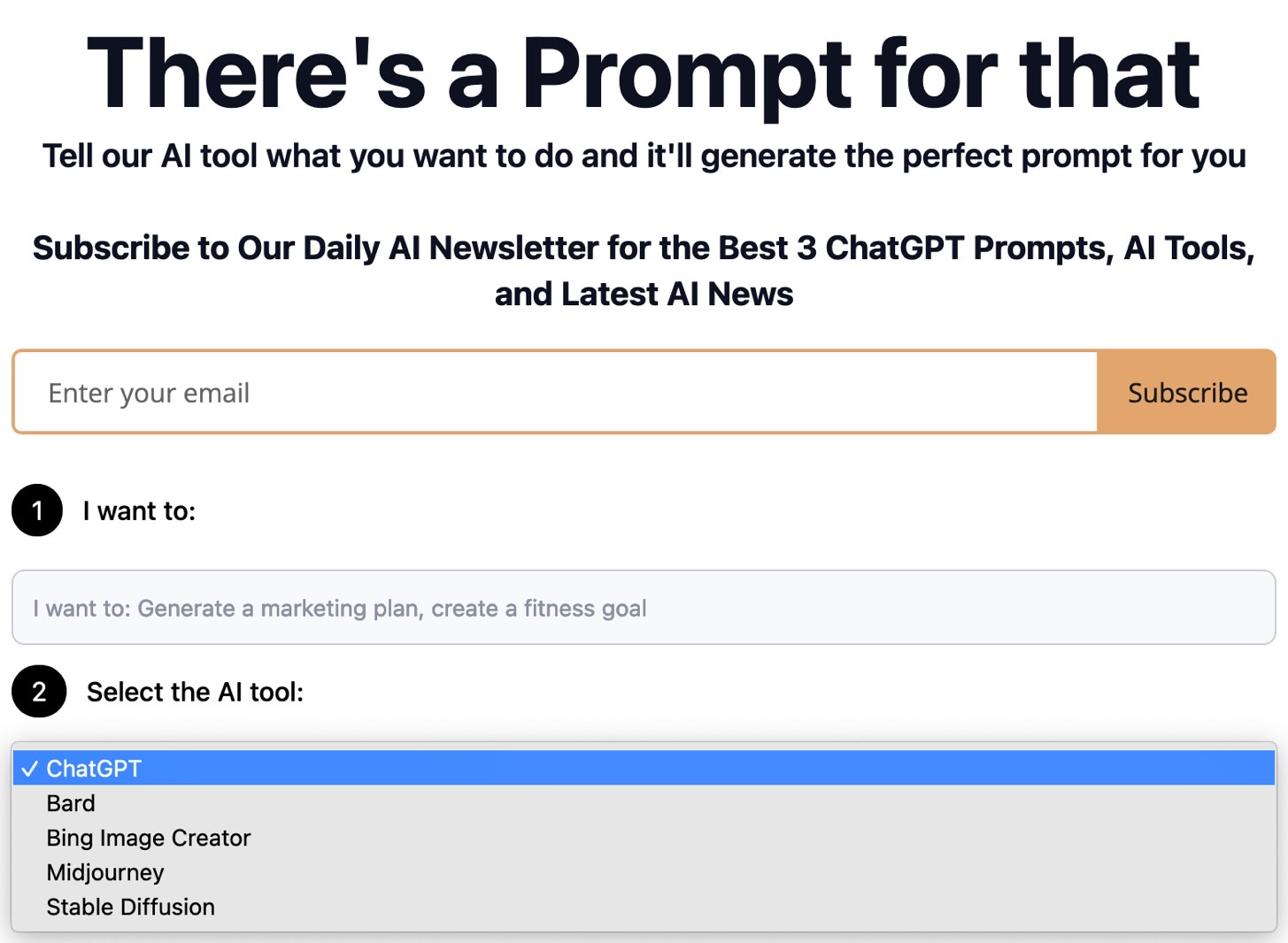 There's a Prompt for That AI.