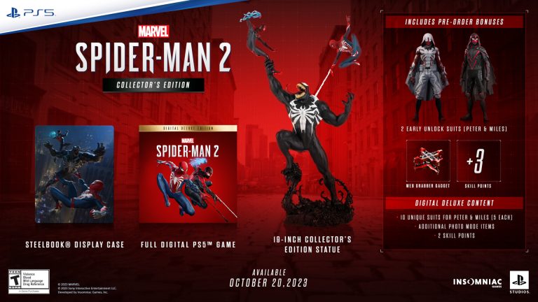 Contents of the Marvel's Spider-Man 2 Collector's Edition.