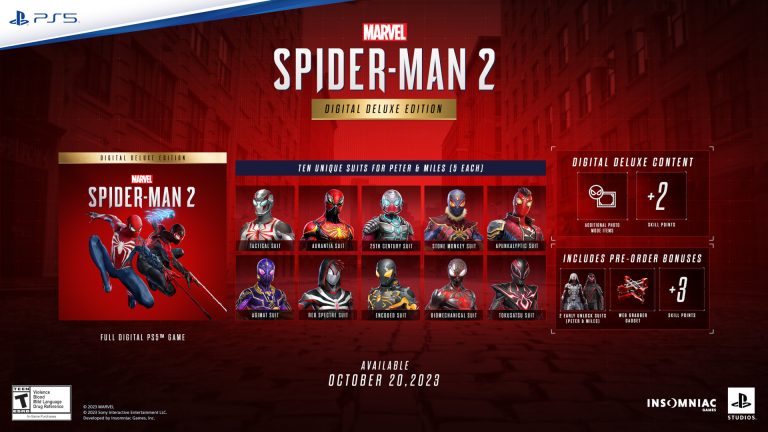 Contents of the Marvel's Spider-Man 2 Digital Deluxe Edition.