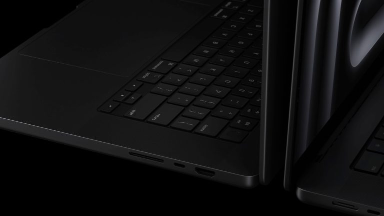 Apple's new Space Black MacBook Pro models.