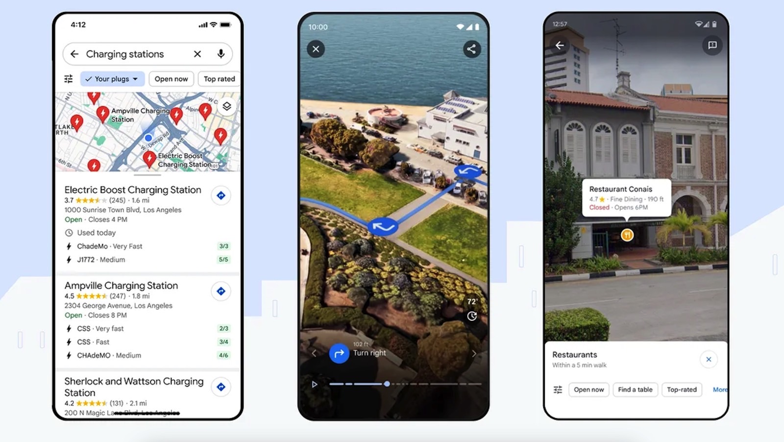Google Maps October 2023 features: Navigation redesign and AI features.