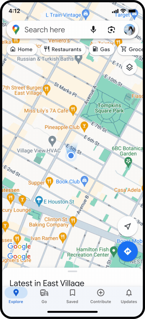 Google Maps will let you search for things to do around you and offer AI-based results.