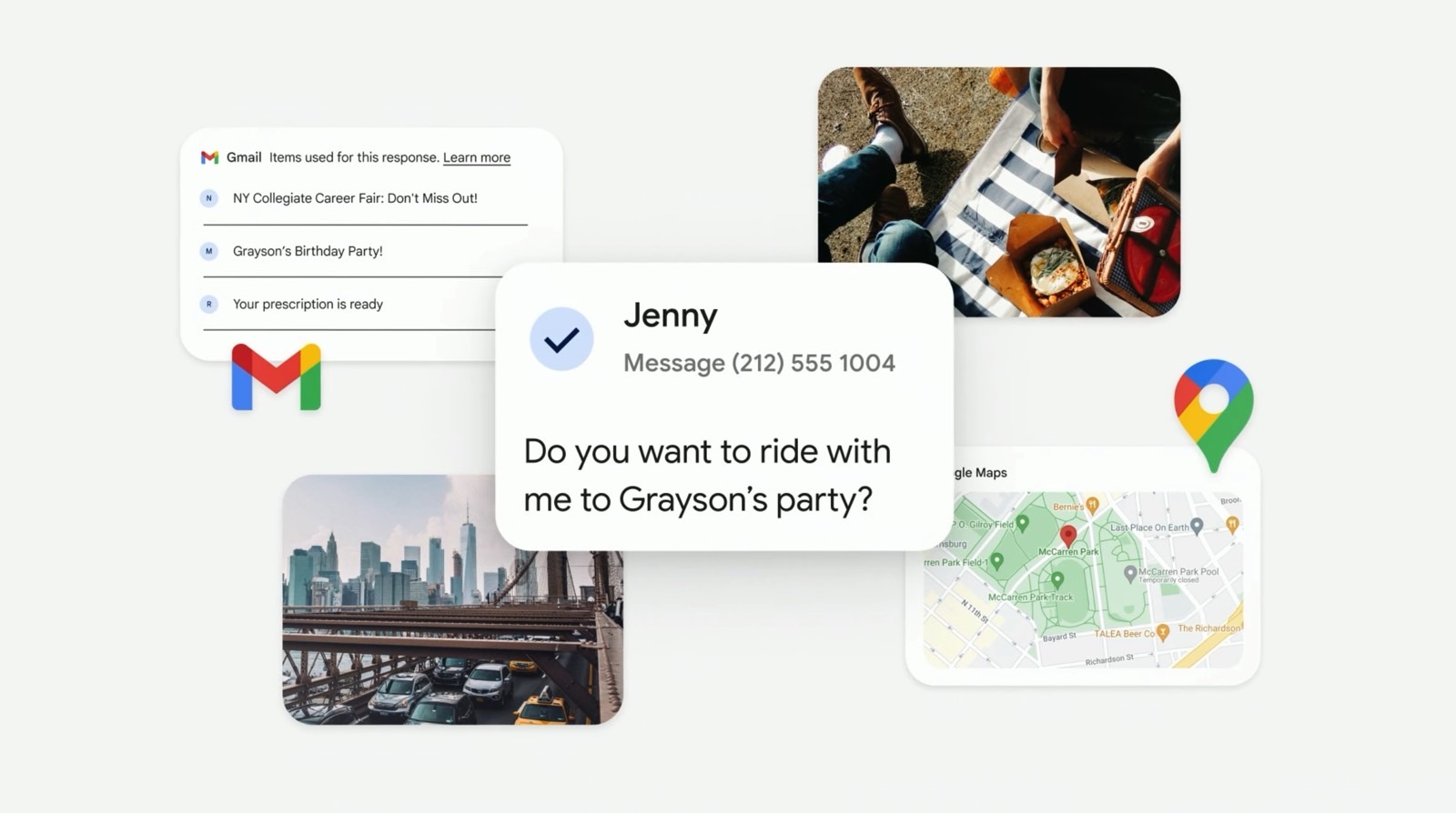 Google Assistant with Bard can access Gmail and Maps information.