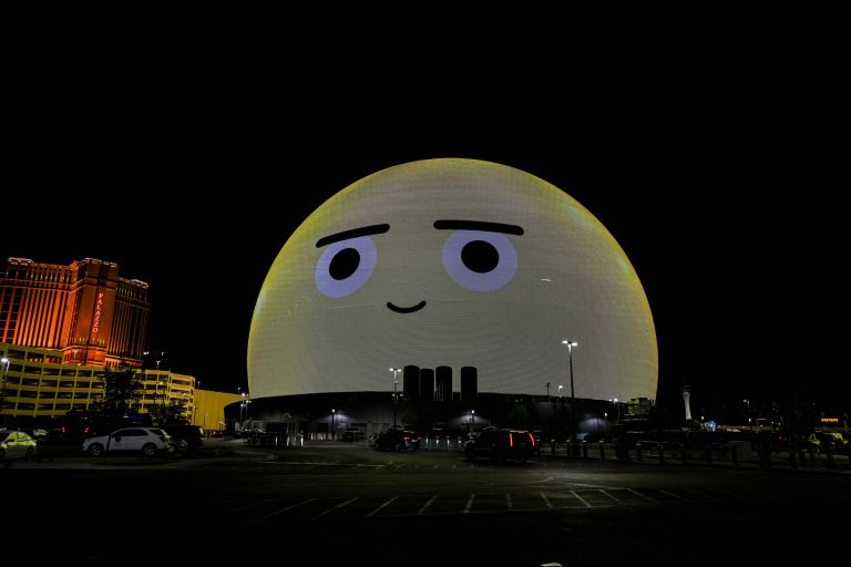 Las Vegas Sphere is illuminated for the first time