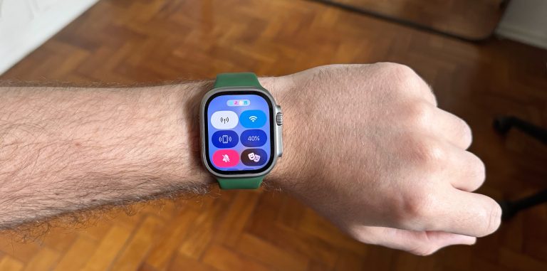 watchOS 10 Control Center on Apple Watch Ultra 2