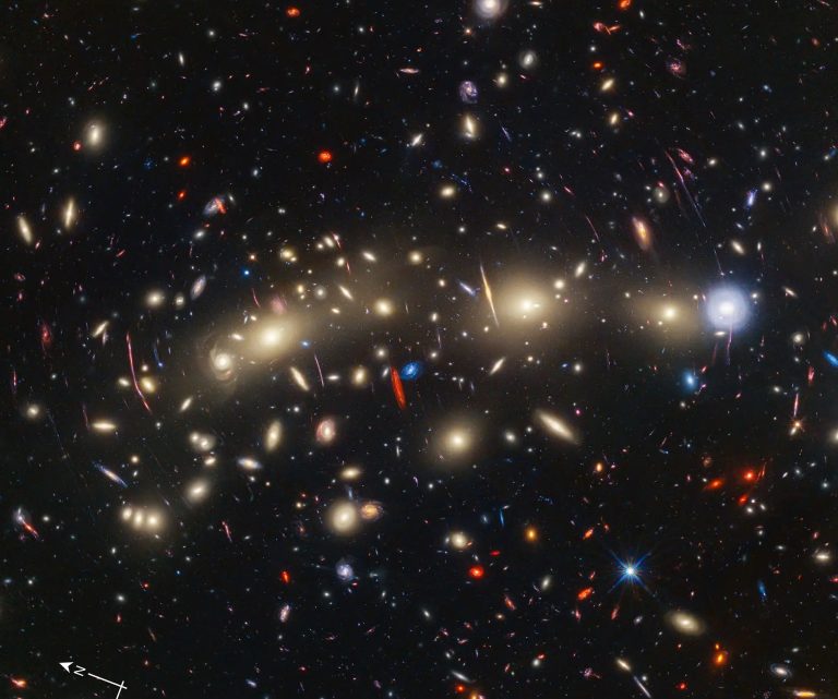 MACS0416 Webb and Hubble galactic collision