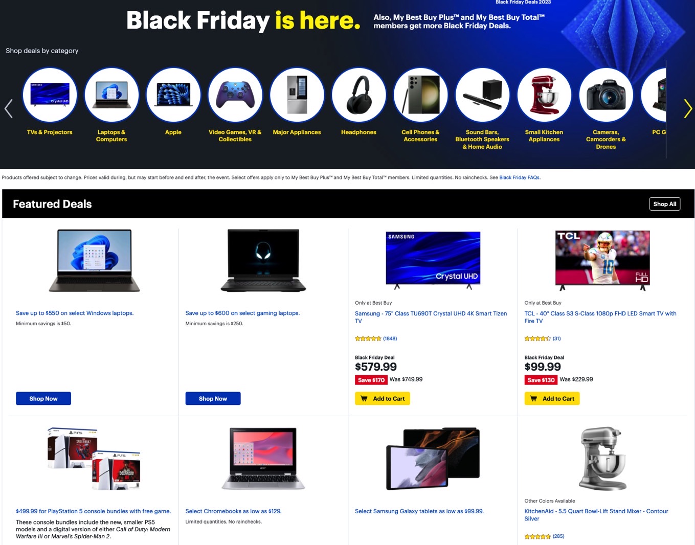 Best Buy Black Friday 2023 sale starts on November 17th.
