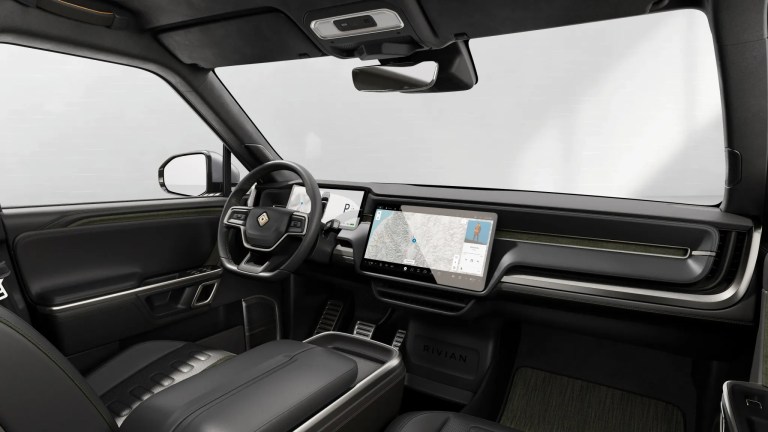 Interior of a Rivian R1T