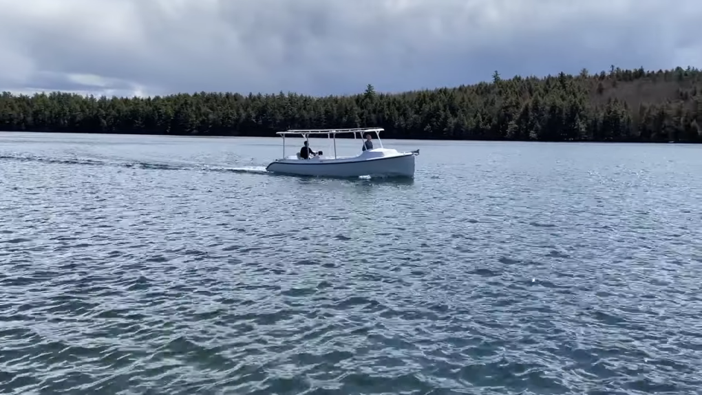 the Solar Sal 24, a solar-powered boat