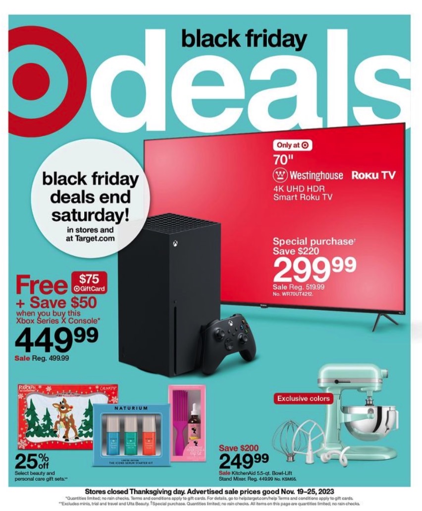 Target Black Friday ad 2023 iPhone 15 Pro, Pixel 8, Xbox Series X