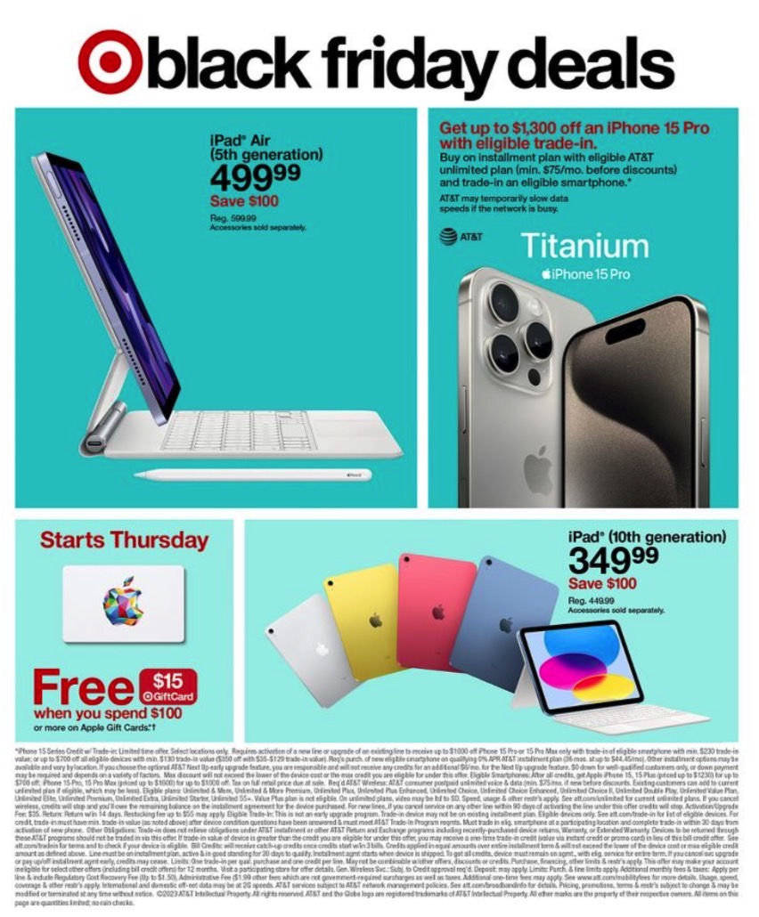 Target Black Friday ad 2023: iPhone 15 Pro, Pixel 8, Xbox Series X