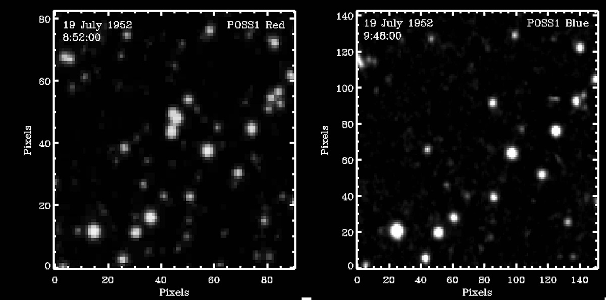 vanishing stars as witnessed by Palomar Observatory